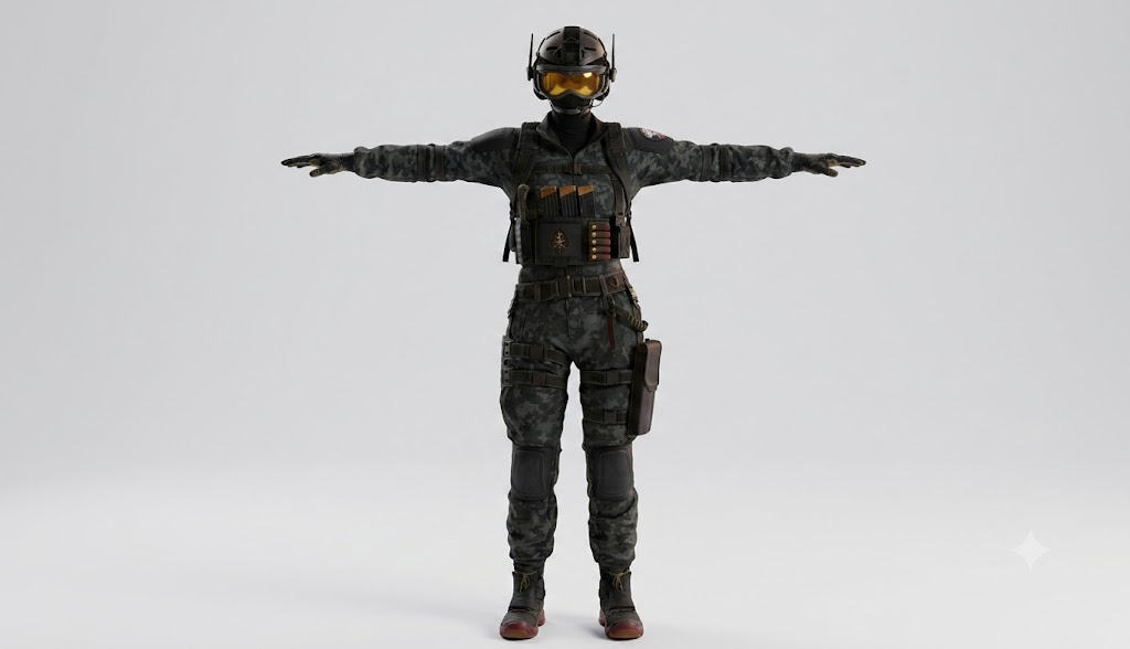 Full-body tactical operator preview